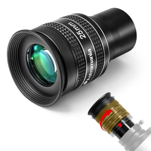 Astromania Telescope Eyepiece 25mm, Wide Angle 58° Planetary Eyepiece 1.25" - size: 25MM