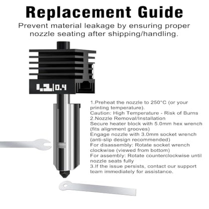 4 Pack 0.4MM P2S Hotend for Bambu Lab P2S/X2D/H2D/H2S/H2C/A1/A2L/A1 Mini - style: 4PCS 0.4MM Hotends