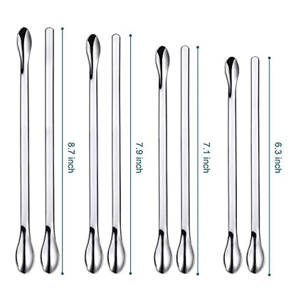 25Pcs Stainless Steel Lab Spatula Set, Tiny Spoons, Lab Spoons & Mini Scoop