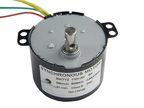 CHANCS 50KTYZ AC 110V 5/6RPM Synchronous Motor CE Pass Gear Box Motor - style: 5/6RPM