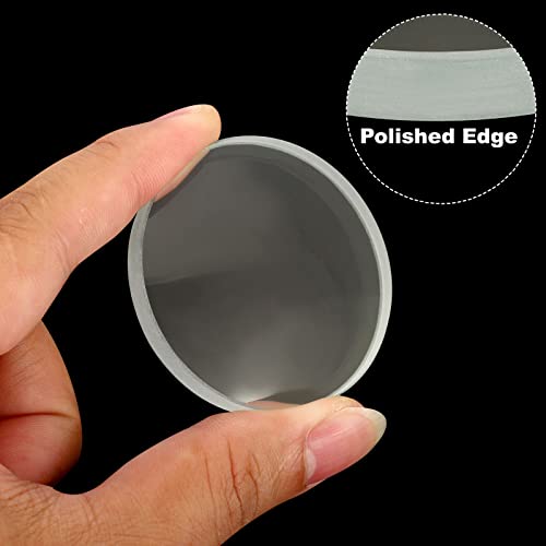 PATIKIL 8" (200mm) Focal Length Double Concave Lens, 2 Pack 50mm Diameter 5mm Height Glass Optically Polished Round Edges Lens for Physics Experiment, Clear - size: 20cm