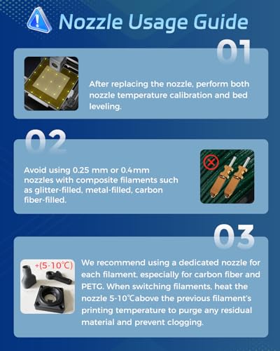 FLASHFORGE AD5X Upgraded 0.4mm Hardened Nozzle, Wear-Resistant, High Flow 32mm³/s Hotend Kit for High-Speed 3D Printers - style: Hardened-0.4 mm