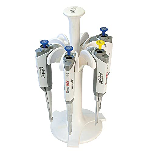 Globe Scientific 3358 Carousel Pipette Stand for DiamondAPEX Pipettes, 6-Place