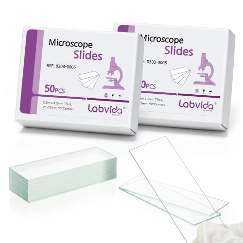 100pcs Blank Microscope Slides, Dim.75x25x1mm, LVQ005A - color: LVQ005A