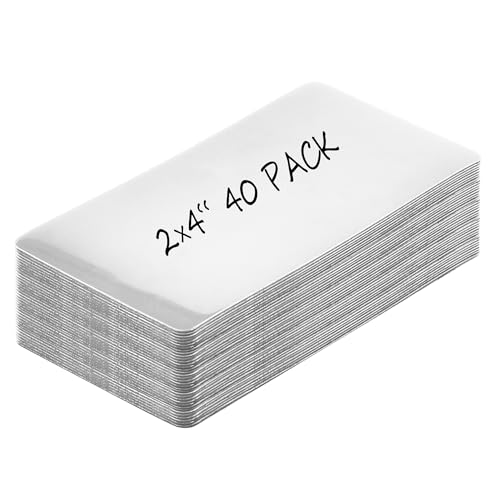 Realth Dry Erase Magnetic Labels White 2'' × 4'' 40 Pcs for Whiteboard - color: White, size: 2'' × 4''