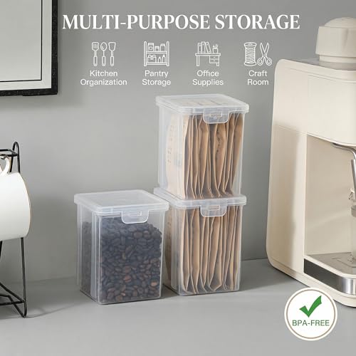 10 Pack Deep Clear Square Storage Box, Craft & Art Marker Organizer - size: Clear Square Medium - 10 Pack