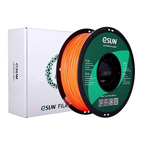eSUN PLA PRO (PLA+) 3D Printer Filament, Dimensional Accuracy +/- 0.03mm, 1kg, Plastic Spool, 1.75mm, Orange - color: Orange