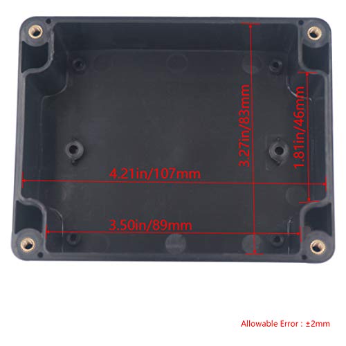 Junction box, Raculety Electrical Project Case Power Junction Box, Project Box Black (4.53"x3.54"x2.17") - color: Black, size: 4.53"x3.54"x2.17"