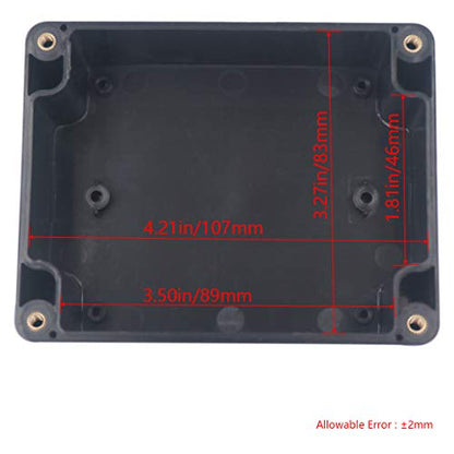 Junction box, Raculety Electrical Project Case Power Junction Box, Project Box Black (4.53"x3.54"x2.17") - color: Black, size: 4.53"x3.54"x2.17"