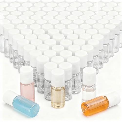 200 Pack 0.35 oz Plastic Bottles with Top Caps, Clear Empty 10 ml Flip Top Cosmetic Bottles for Lotion and Shampoo, Travel-Friendly, BPA-Free - size: 200 Pack 0.35 oz