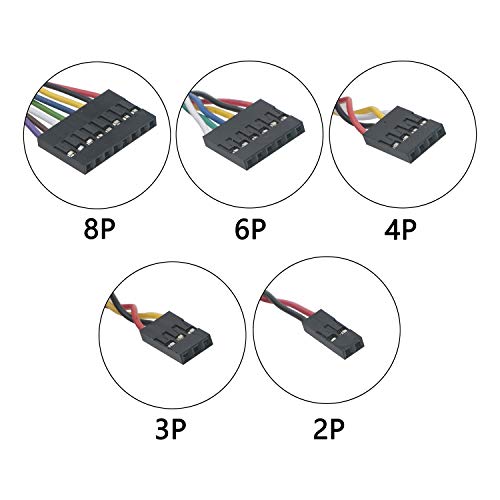 20Pcs 6Pins 20cm Dupont Line 2.54mm Pitch