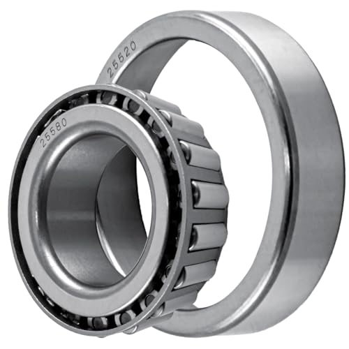 4 Sets 14125A 25580 Trailer Bearing Kits for 5200-7000 lbs Axle, Trailer Axles Bearing Kits with 2.72" Dust Cap, Grease Seal, Cotter Pin, Rotating Quiet and High-Speed Trailer Bearing