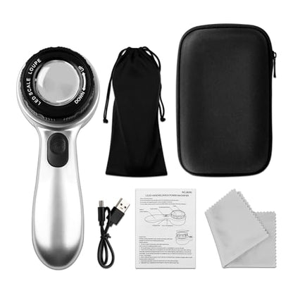30x LED Dermatoscope Rechargeable Clarity 4 Modes Skin Scalp Hair