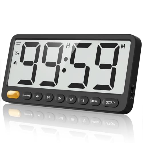 7.6'' Large Digital Kitchen Timer - 99H Countdown and Visual Light Alert