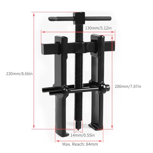 Beam 2 Jaw Puller 3.25" Bearing Gear Pullers, 220mm T-Shaped Screw - size: 2Jaw 3.25In 130×220MM