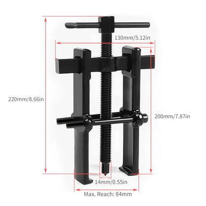 Beam 2 Jaw Puller 3.25" Bearing Gear Pullers, 220mm T-Shaped Screw - size: 2Jaw 3.25In 130×220MM