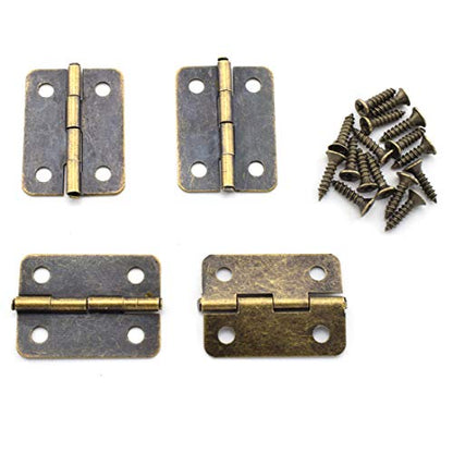 SDTC Tech Retro Design Jewelry Box Hardware Kit (2X Hasp Catch + 4X Hinges) - color: C2S4 KIT