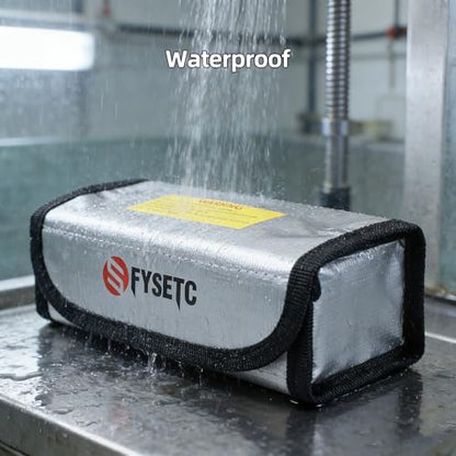 FYSETC Upgraded Spare Parts for FDM Printers: Fireproof Storage Bag for LiPoBattery and Other Power Adapter for P2S P1P P1S A1 X1C H2S H2D H2C 5M Pro AD5X Kobra3 Max Silver