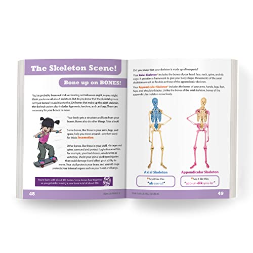 Know Yourself - The Skeletal System: Adventure 2, Human Anatomy for Kids, Best Interactive Activity Workbook to Teach How Your Body Works, STEM & STEAM, Ages 8-12