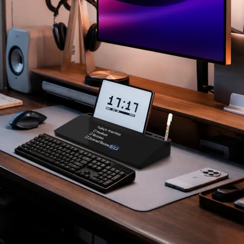 2 Pack Desktop Glass Whiteboard with Storage, Desk White Board Stand Black - color: Organizer-black (2-pack)