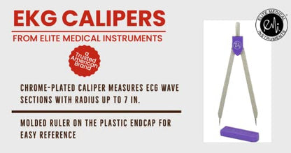Elite Medical Instruments EMI Basix EKG ECG Caliper EKG-101-V, Violet - color: Violet