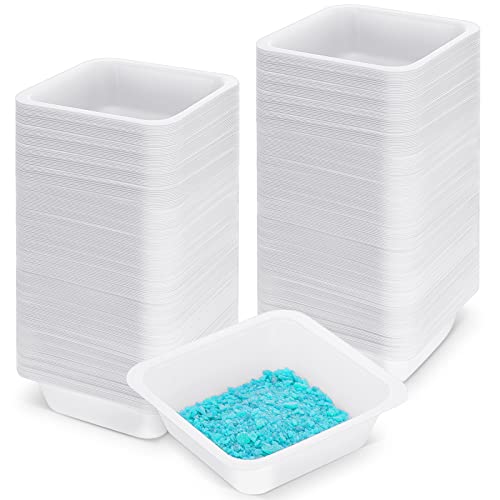 Sherr 125 Pack 100ml Weigh Boats, White Plastic Lab Scale Weighing Dishes - color: White, size: 100ml