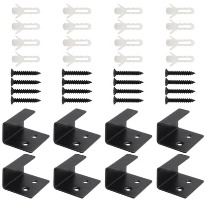 8 Pcs Black 20mm / 0.97 Inch Stainless Steel Tile Bracket, - size: Black 20mm/0.97"