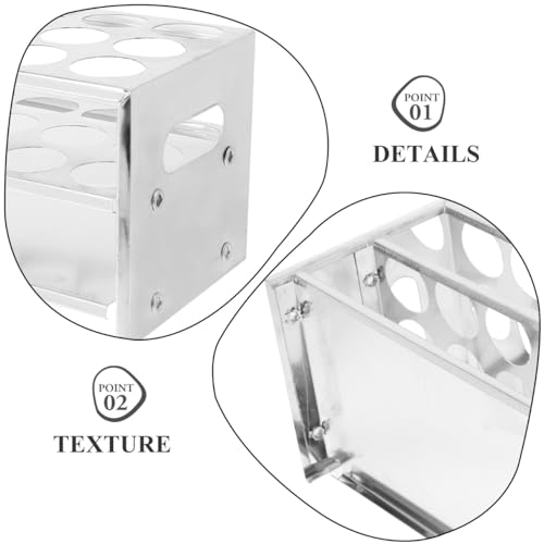 Zerodeko Laboratory Test Tube Rack Centrifuge Tube Stand for Chemistry Test Holder and Storage Organizer for Testing Tubes Compact Sampling Rack 24-Hole