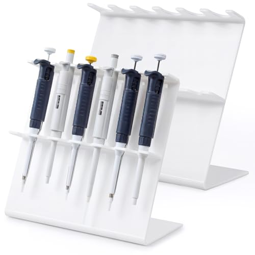 2 Pcs Laboratory Pipette Stand, 6 Place Pipettor Holder