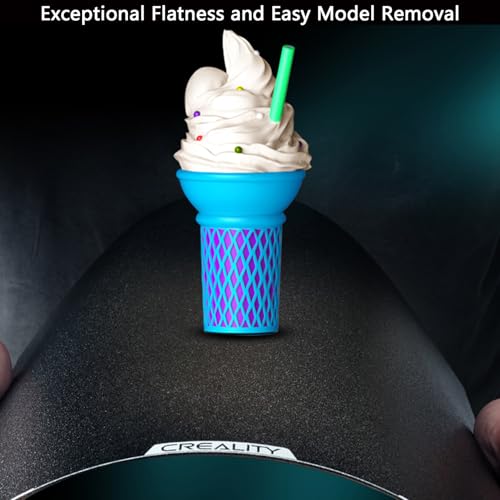 Creality K2 Plus Texture PEI Build Plate Kit, 3D Printer Heat and Wear Resistance Textured PEI Spring Steel Plateform with Wipe Nozzle Design for K2 Plus 370x370mm - size: K2 Plus Texture PEI