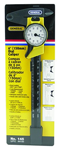 General Tools 145 6-Inch Plastic Dial Caliper, Thousandths Reading - style: Plastic Dial Caliper