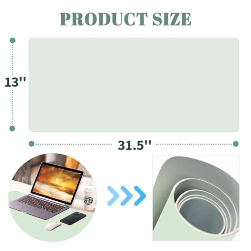 Dry Erase Desk Mat, Erasable Writing White Board for Making Plans - color: Pale Green