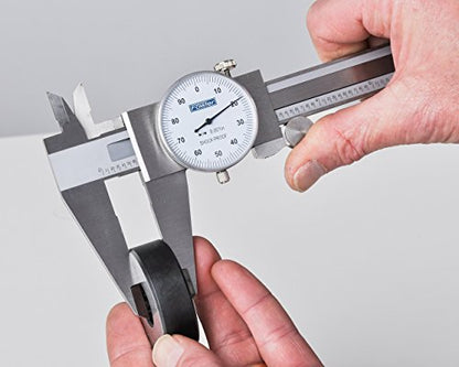 Fowler 52-008-708-0, Premium Dial Caliper With 0-8" Measuring Range,White - color: White, size: 8"