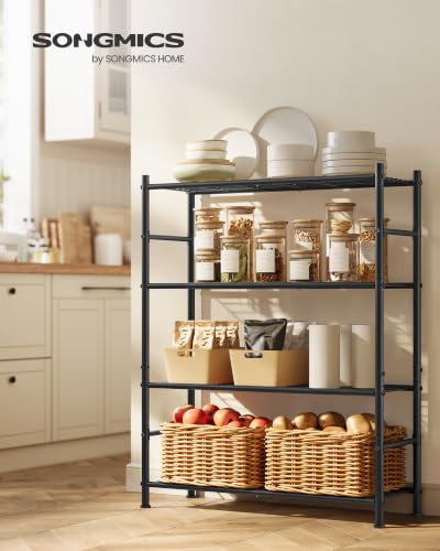 SONGMICS 4-Tier Storage Shelves, 11.8 x 31.5 x 43.7 inch - size: 31.5"W, style: 4-Tier