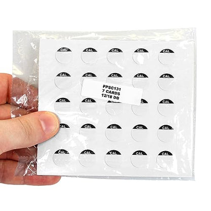 SmartSign Self Laminaing Calibration Labels | 0.5" x 0.5" Polyester with Clear Flap, Pack of 175, Made in USA - color: Black on White Self Laminating Labels