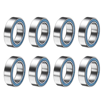uxcell 8 Pcs 6700-2RS Deep Groove Micro Bearing, 10x15x4mm Chrome Steel - size: 6700-2RS