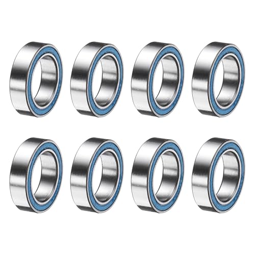 uxcell 8 Pcs 6700-2RS Deep Groove Micro Bearing, 10x15x4mm Chrome Steel - size: 6700-2RS