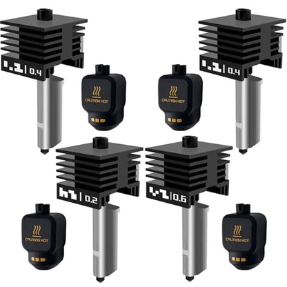 4 PCS 0.2/0.4/0.6MM P2S Hotend Kit for Bambu Lab X2D/H2D/H2S/H2C/A1/A1 Mini