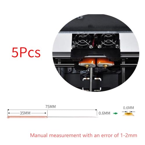 BORDSTRACT 3D Printer Nozzle Tool, Cleaning and Maintenance Kit, 5pcs 0.6mm Cleaning Needles for 0.6mm Nozzles, Quick and Easy Cleaning Material - size: 0.6