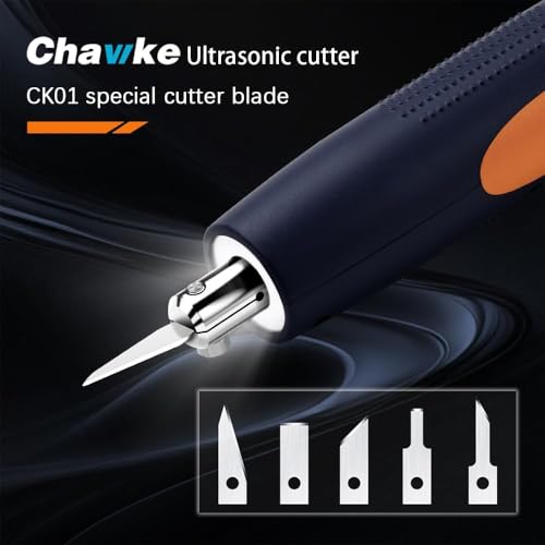 CK01 Ultrasonic Cutter Knife C3 Blade 100pcs | 60˚ Sharp Edge | Larger Contact Surface for Deburring, Precision Cutting & Stripping Wood, Plastic, Leather, Gaskets(C3-Sharp Edge Blade) - style: C3-Sharp Edge Blade