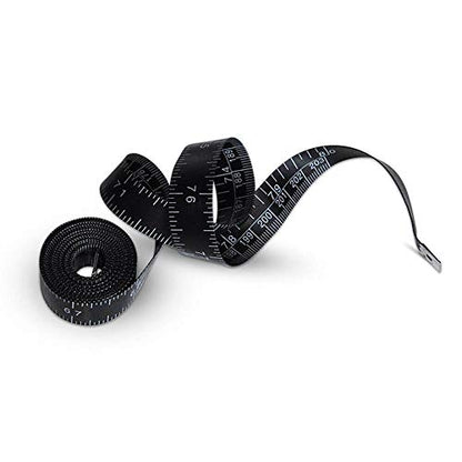 Set of 2 Soft Tape Measure, Black Color Sewing Tape Measure - size: 205cm / 80''
