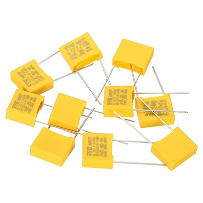 PATIKIL Safety Capacitors, 10 Pack 0.022uF AC 310V 10mm Pin Pitch 13x11x5mm Polypropylene Film Capacitor Assortment Kit for DIY Electronic Products - style: 0.022 uF