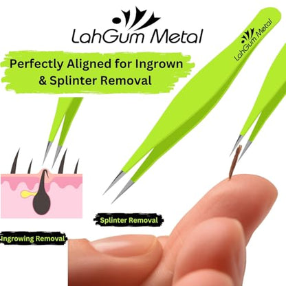 Super Sharp Pointed Tweezers Precision Fine Point Tip Ingrown Hair Tweezers Kit Pointed Tweezers For Women Chin Hair Removal, Extra Thin Tweezers Precision Stainless Facial Hair Remover For Face