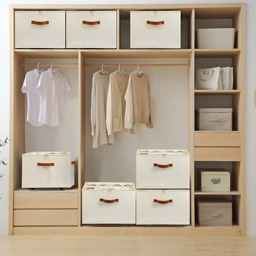 Foyego Shoe Organizer for Closet, Shoe Storage with Wheels, Beige - color: Beige, size: 17"L x 17"W x 12 ½"H