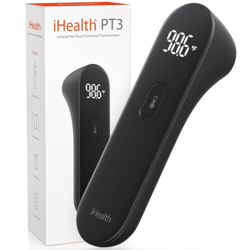 iHealth No-Touch Forehead Thermometer for Adults, Babies, Kids PT3 Black - color: Black