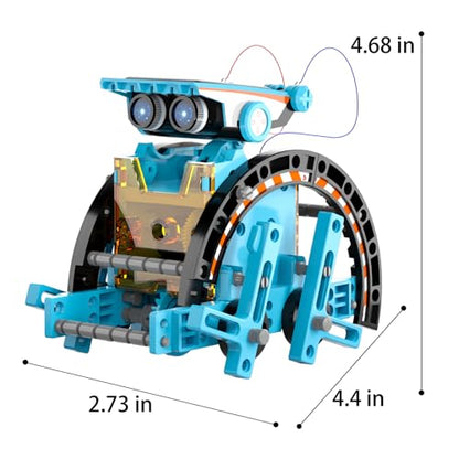 Lucky Doug 12-in-1 STEM Solar Robot Kit Toys Gifts for Kids 8 9 10 11 12 13 Years Old, Educational Building Science Experiment Set Birthday for Kids Boys Girls - color: Blue