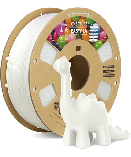 OVERTURE Easy PLA 1.75mm, Easy to Print Filament, 1kg White - color: Easy White