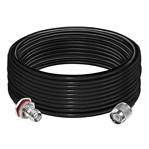 TUOLNK TNC Cable RG58 TNC Male to Female Extension Cable Low Loss 32.8ft (10M) Coax for Wireless Antenna Ham Radio - size: 32.8ft