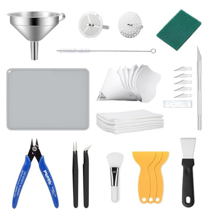 Resin 3D Printer Accessories Kit for Cleanup with Funnel & Silicone Mat