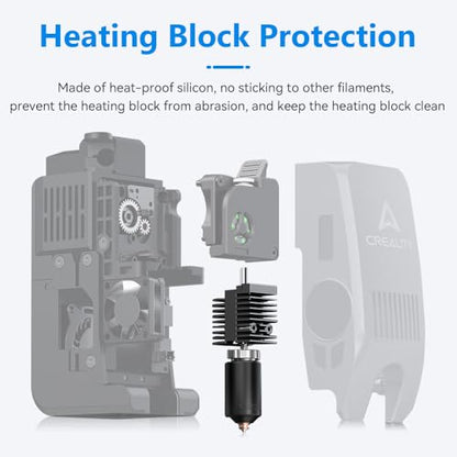 Creality K2 Plus Silicone Socks, K2/ K2 Pro Hotend Silicone Cover, Heating Block Insulation Cover, K2 Plus Accessories 3D Printer Heater Block Cover for Creality Hi Combo Extruder Hotend 3PCS - size: K2 Series*3